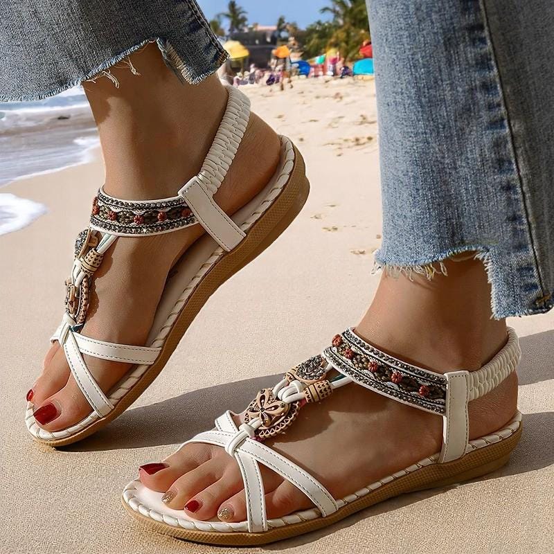Allegra - Embellished Gladiator Sandals