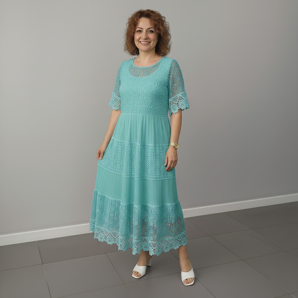 ARELIE – LACE MIDI DRESS
