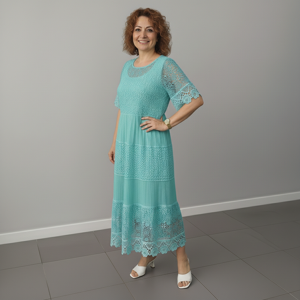 ARELIE – LACE MIDI DRESS