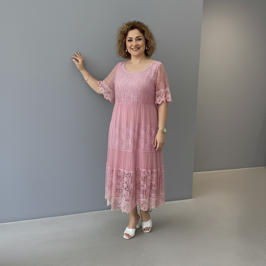 ARELIE – LACE MIDI DRESS