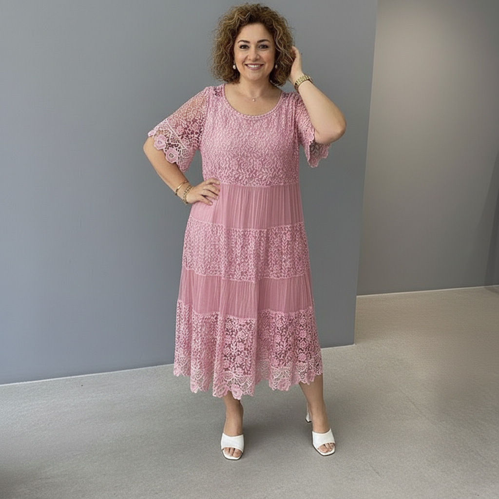 ARELIE – LACE MIDI DRESS