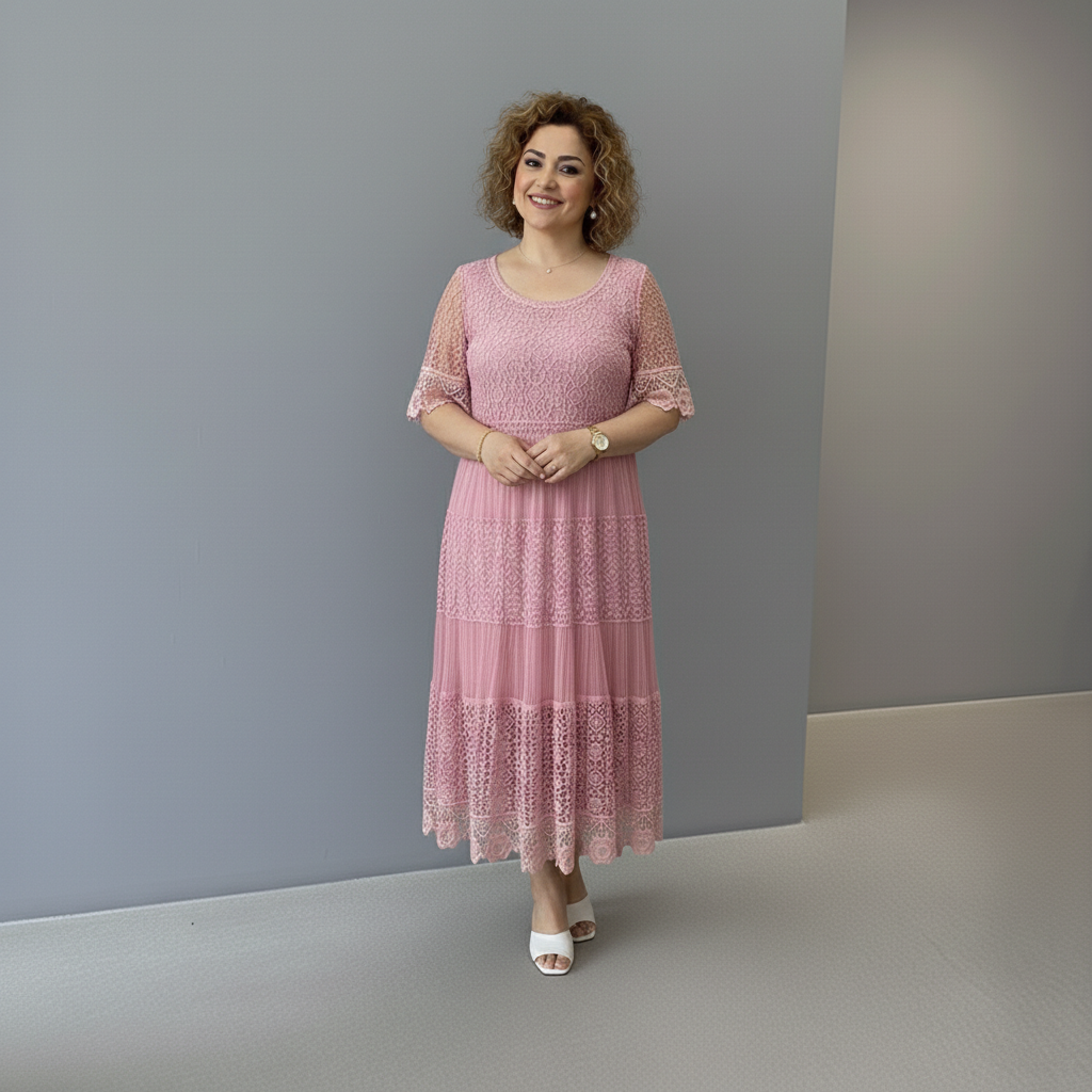 ARELIE – LACE MIDI DRESS