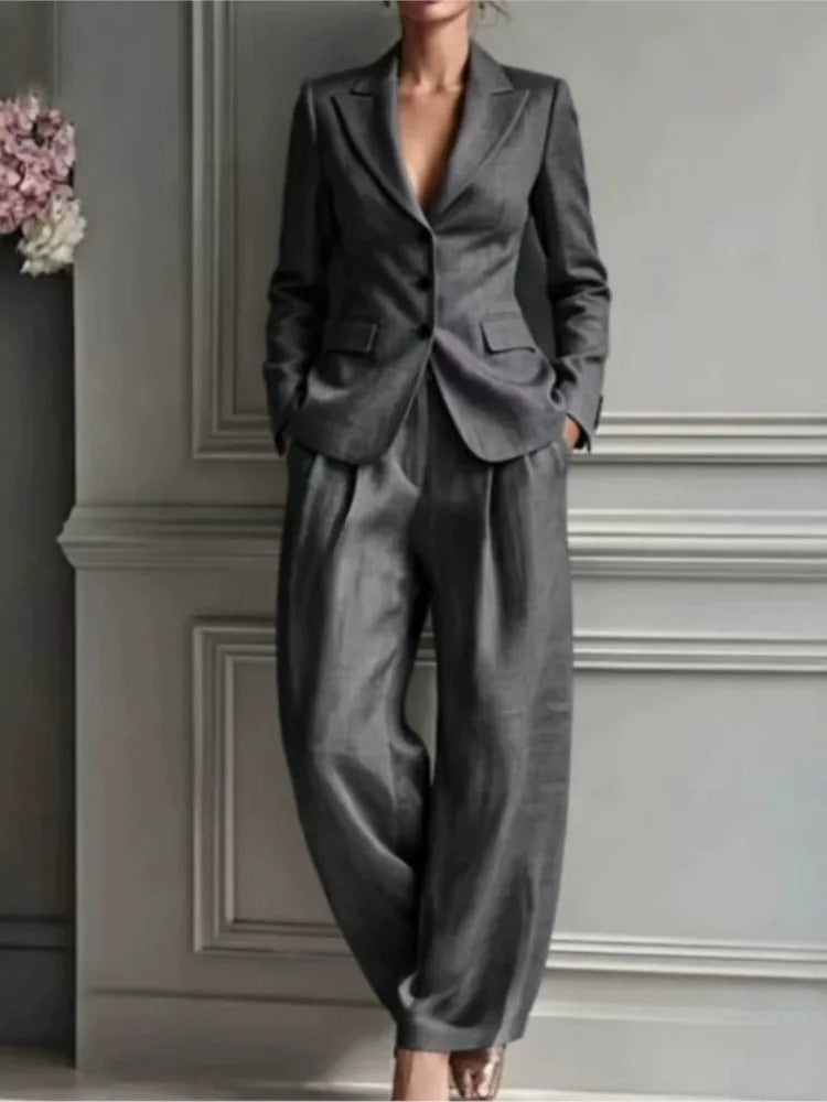 Enid™ Blazer and Wide Leg Pants Set