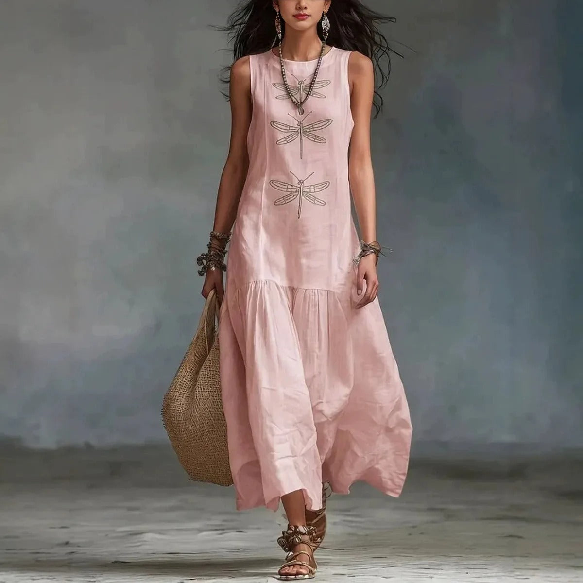 Violet™ Dragonfly Detail Midi Dress
