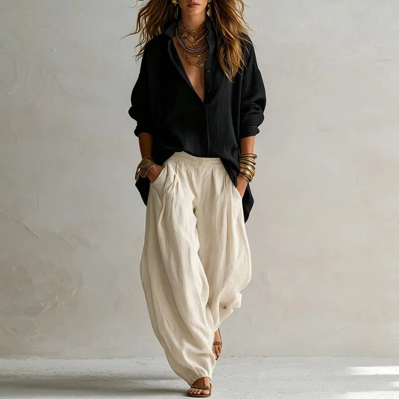 Twila™ Shirt and Wide Leg Pants Set