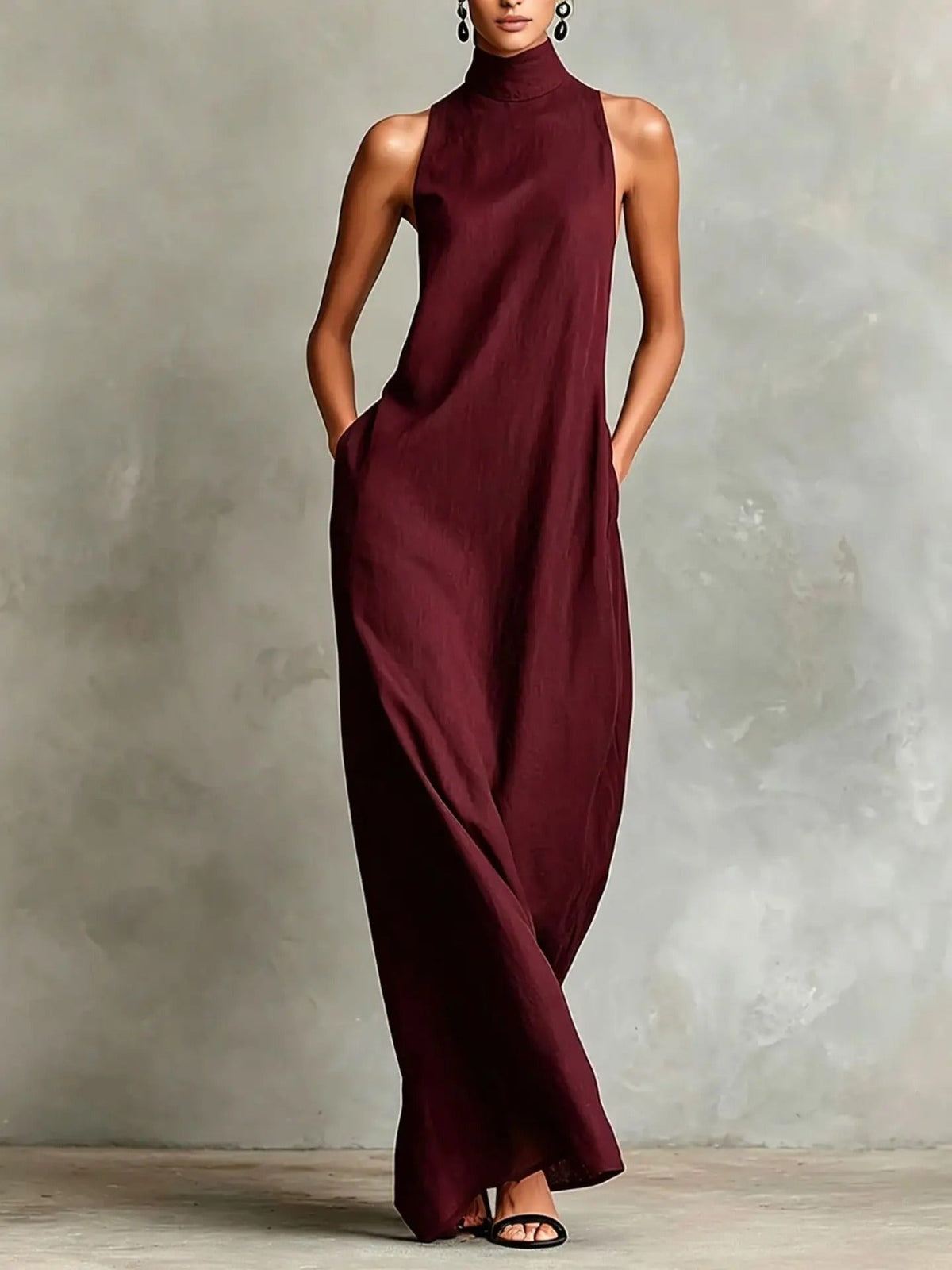 Ardith™ High Neck Sleeveless Maxi Dress