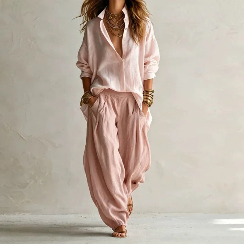 Twila™ Shirt and Wide Leg Pants Set