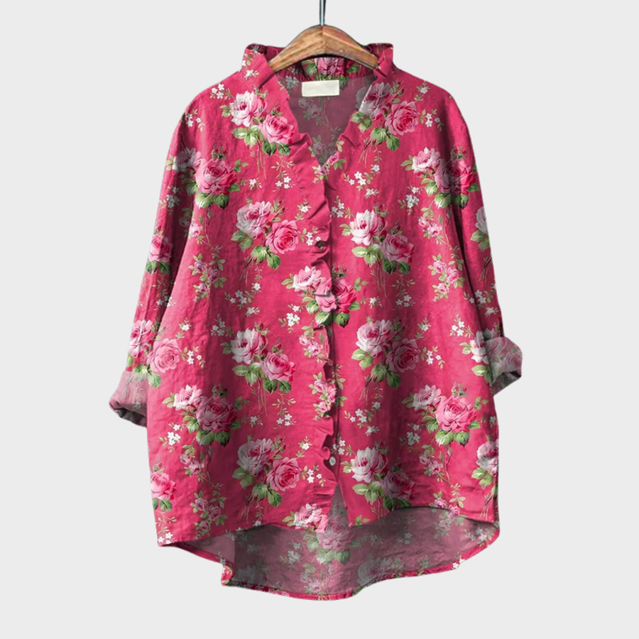 Fleur | Ruffled Floral Blouse