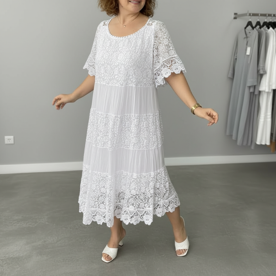 ARELIE – LACE MIDI DRESS